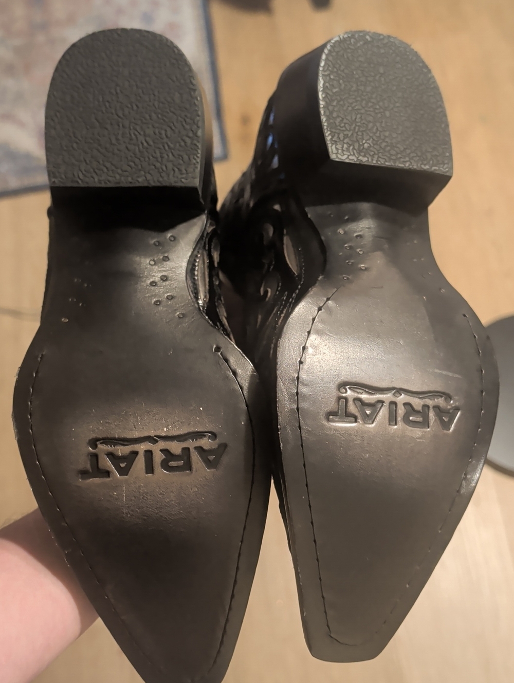 Ariat Valentina Outlay Western Boot in Black/Platinum sz 6 - Picture 11 of 12
